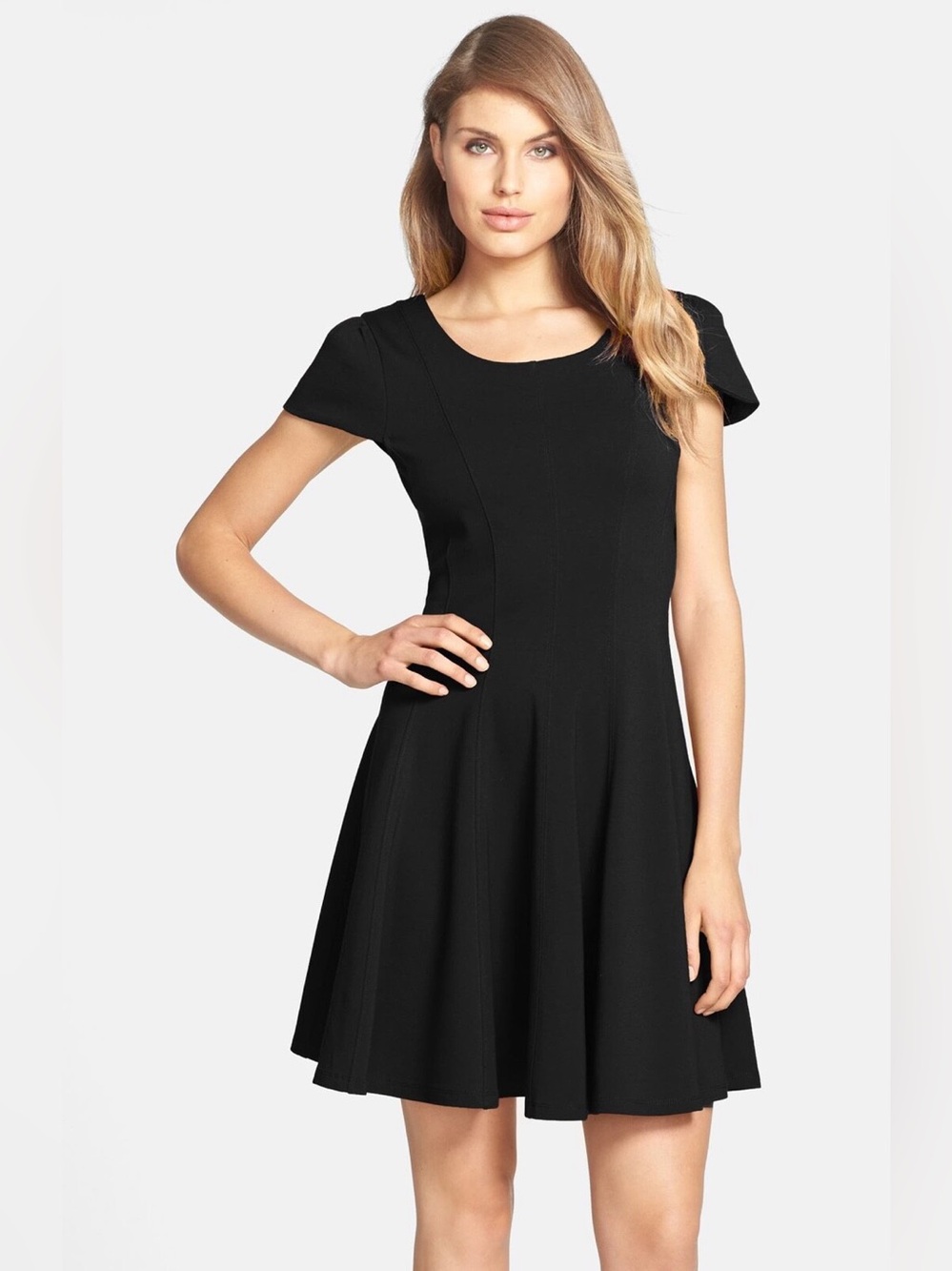 Classic Black Fit-and-Flare Women's Dress